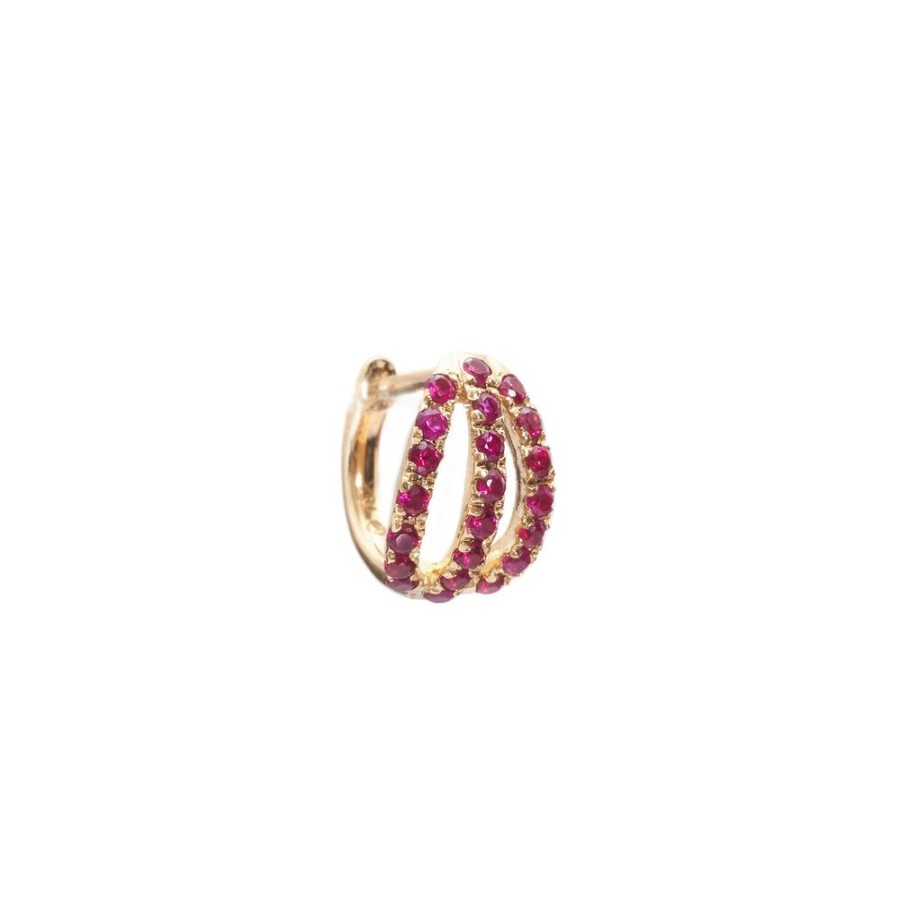 Jewelry YI Collection | Ruby Triplet Huggie