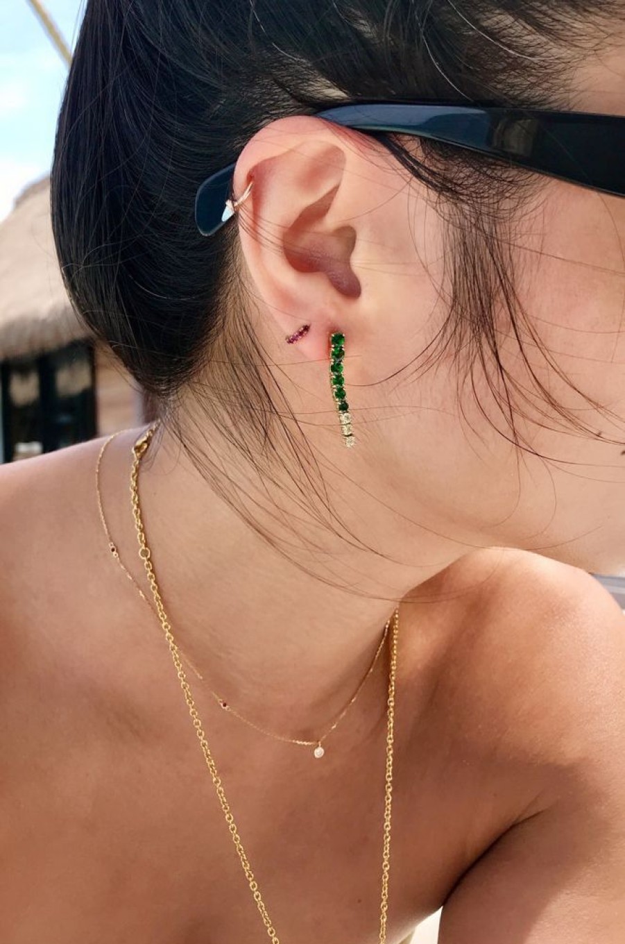 Jewelry YI Collection | Tsavorite & Canary Diamond Dream Links Earrings