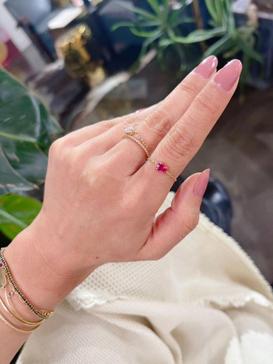 Jewelry YI Collection Chain Rings | Rubellite Chain Ring