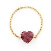 Jewelry YI Collection Chain Rings | Rhodolite Heart Supreme Chain Ring