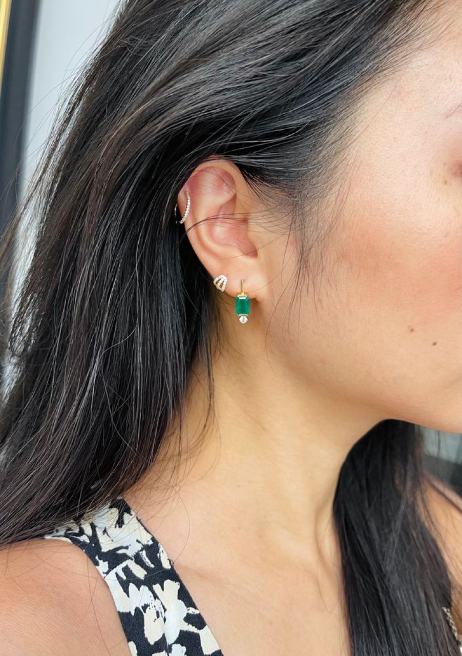 Jewelry YI Collection | Emerald & Diamond Awakening Earrings