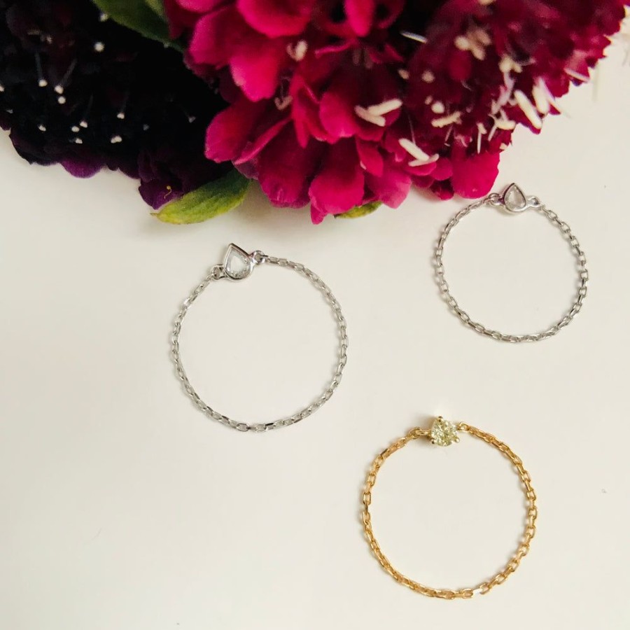 Jewelry YI Collection Chain Rings | Canary Yellow Diamond Chain Ring