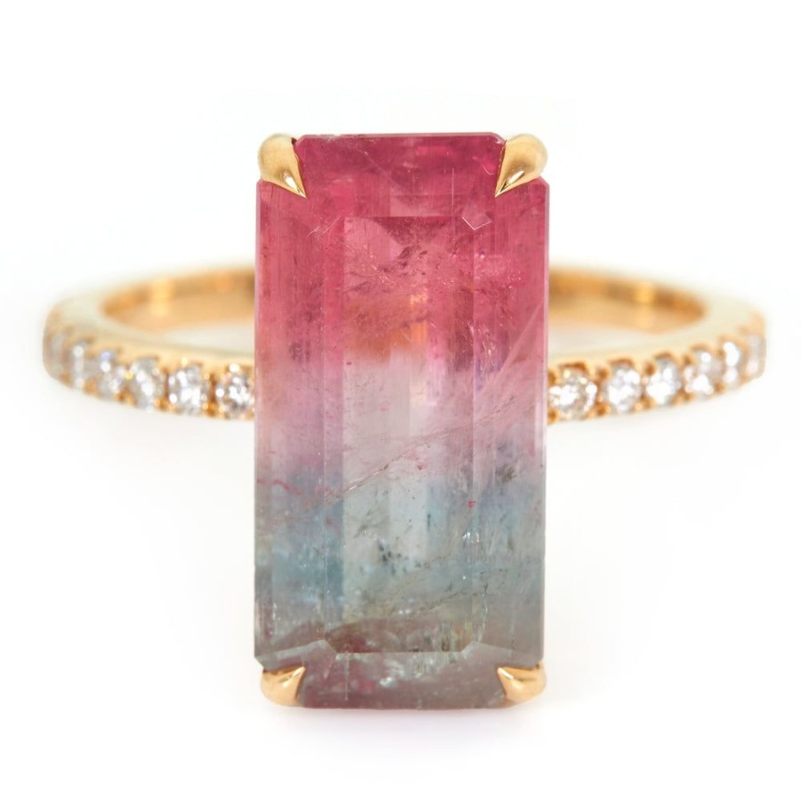 Jewelry YI Collection Something Bigger | Unicorn Watermelon Tourmaline & Diamond Ring