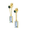 Jewelry YI Collection | Tsavorite & Aquamarine Chain Earrings