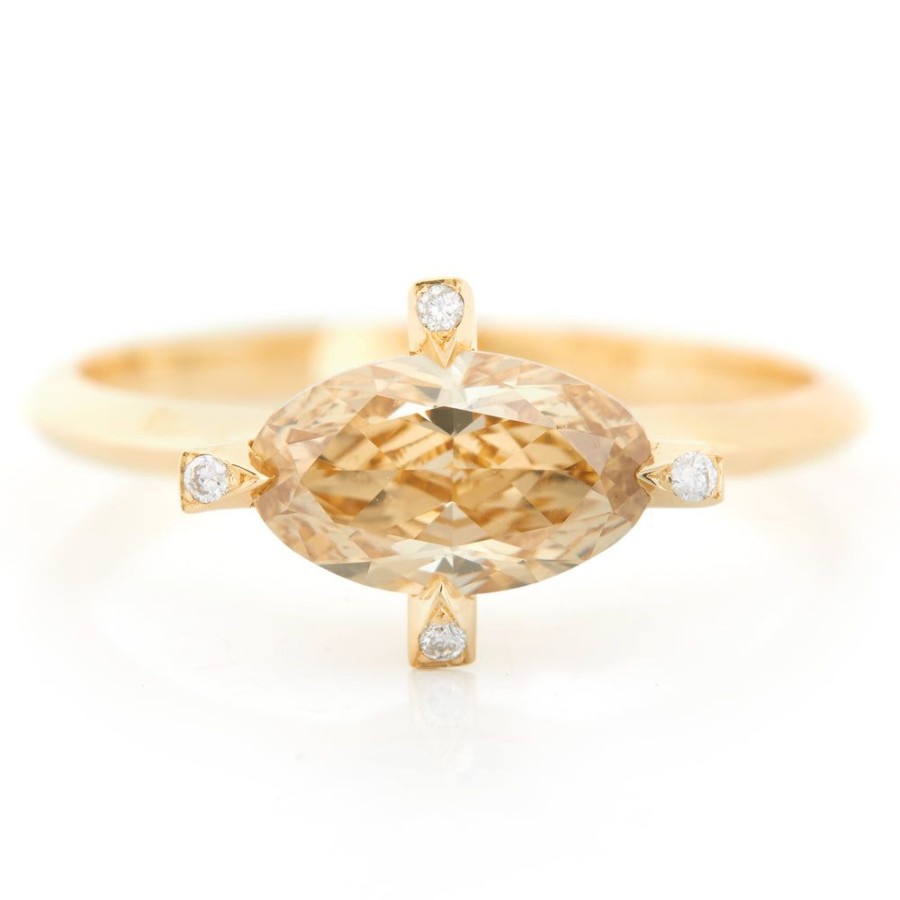 Jewelry YI Collection Something Bigger | Champagne Diamond Compass Ring