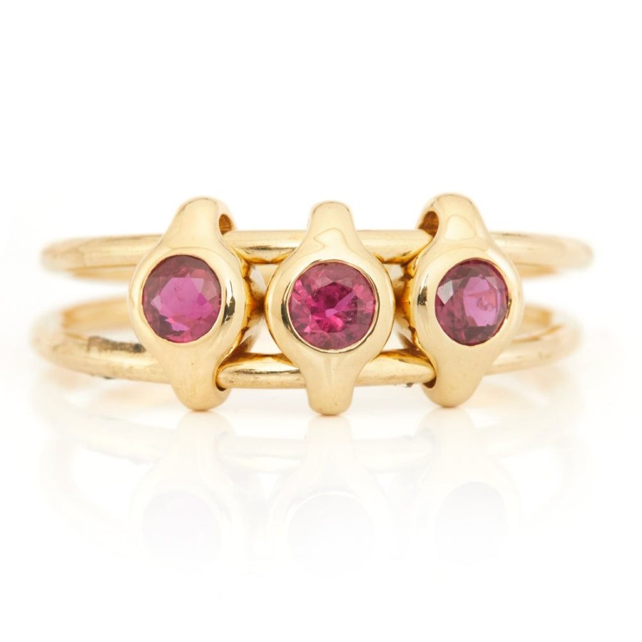 Jewelry YI Collection Triplets | Ruby Orbit Rings