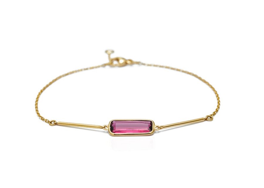 Jewelry YI Collection | Rubellite Bar Bracelet