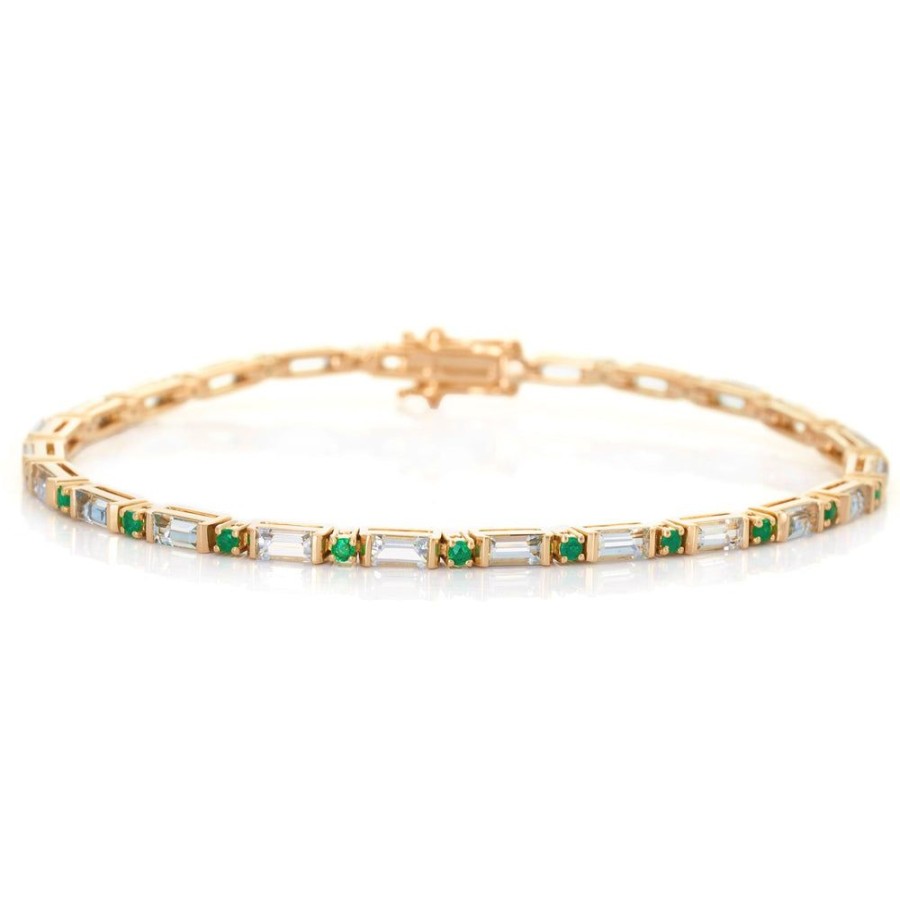 Jewelry YI Collection | Aquamarine & Emerald Spring Bracelet