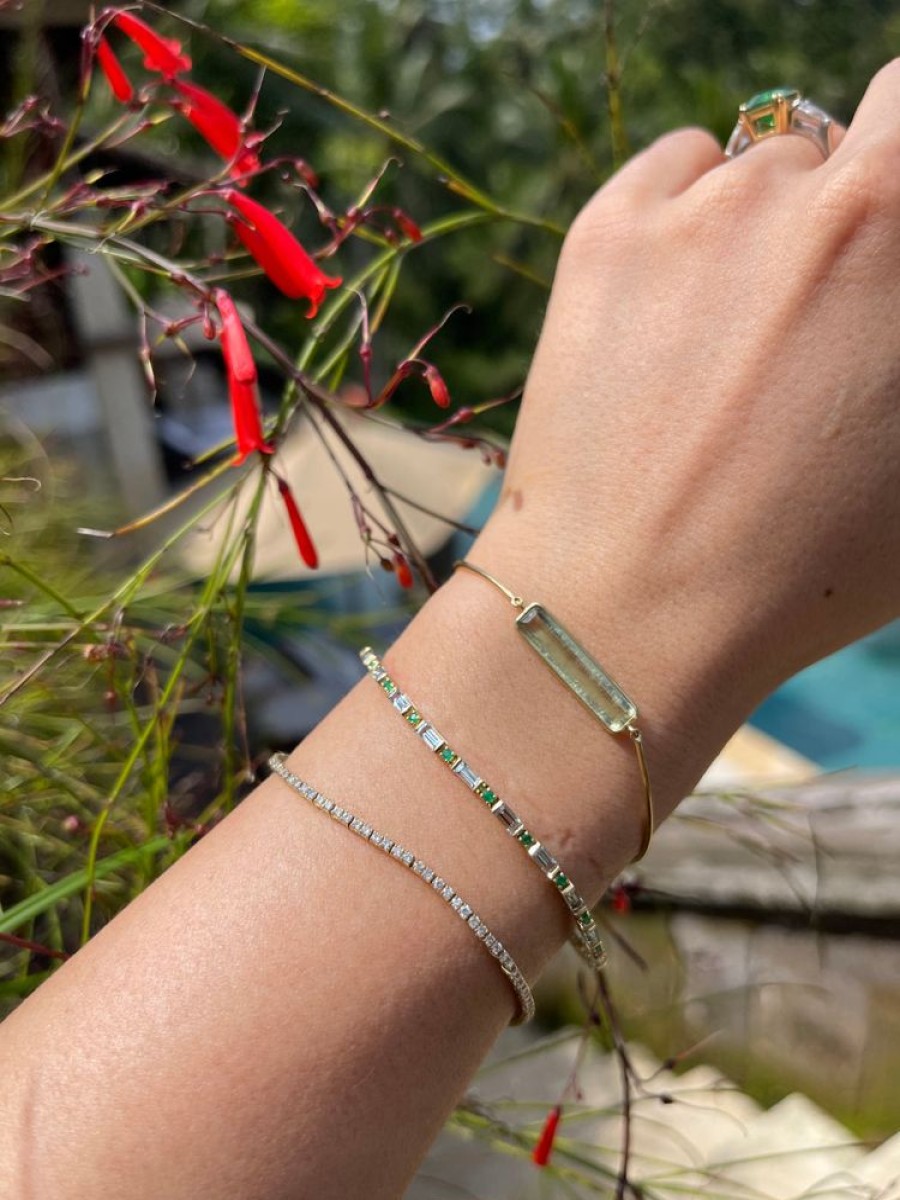 Jewelry YI Collection | Aquamarine & Emerald Spring Bracelet