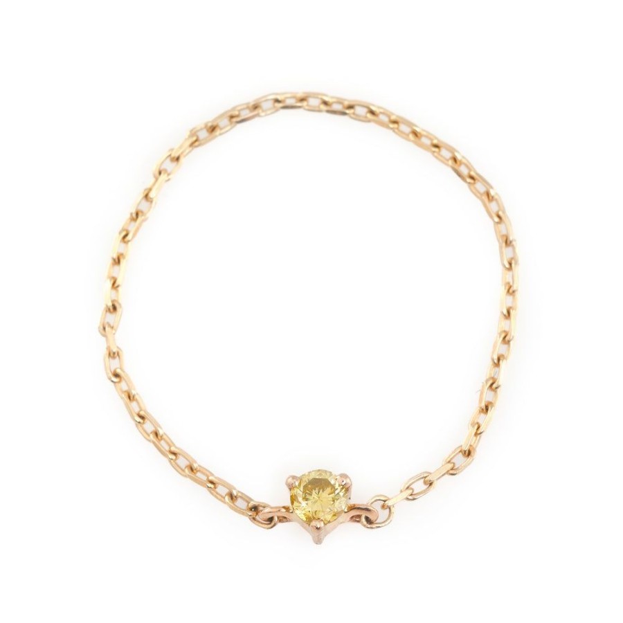 Jewelry YI Collection Single Gemstones | Canary Yellow Diamond Chain Ring