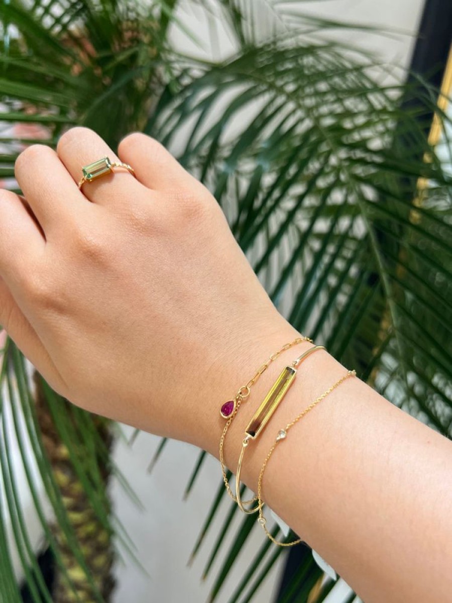 Jewelry YI Collection | Watermelon Tourmaline Bangle