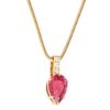 Jewelry YI Collection | Rubellite And Diamond Arrow Pendant Necklace