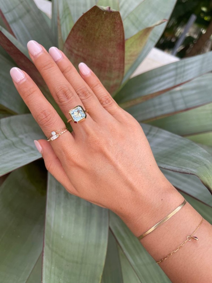 Jewelry YI Collection Something Bigger | Aquamarine Nouveau Supreme Ring