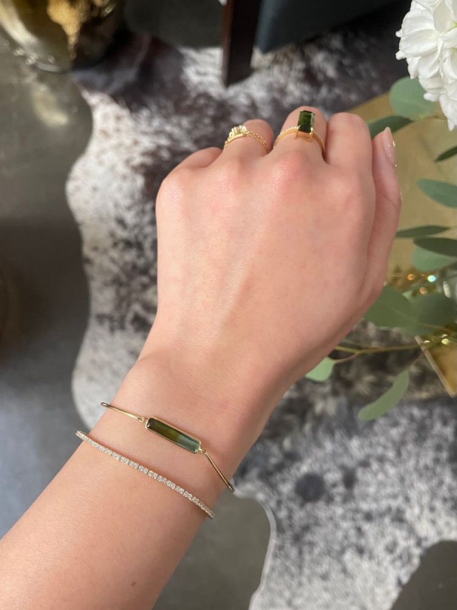 Jewelry YI Collection | Blue-Green Bicolor Tourmaline Bangle