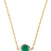 Jewelry YI Collection | Emerald Petite Button Necklace