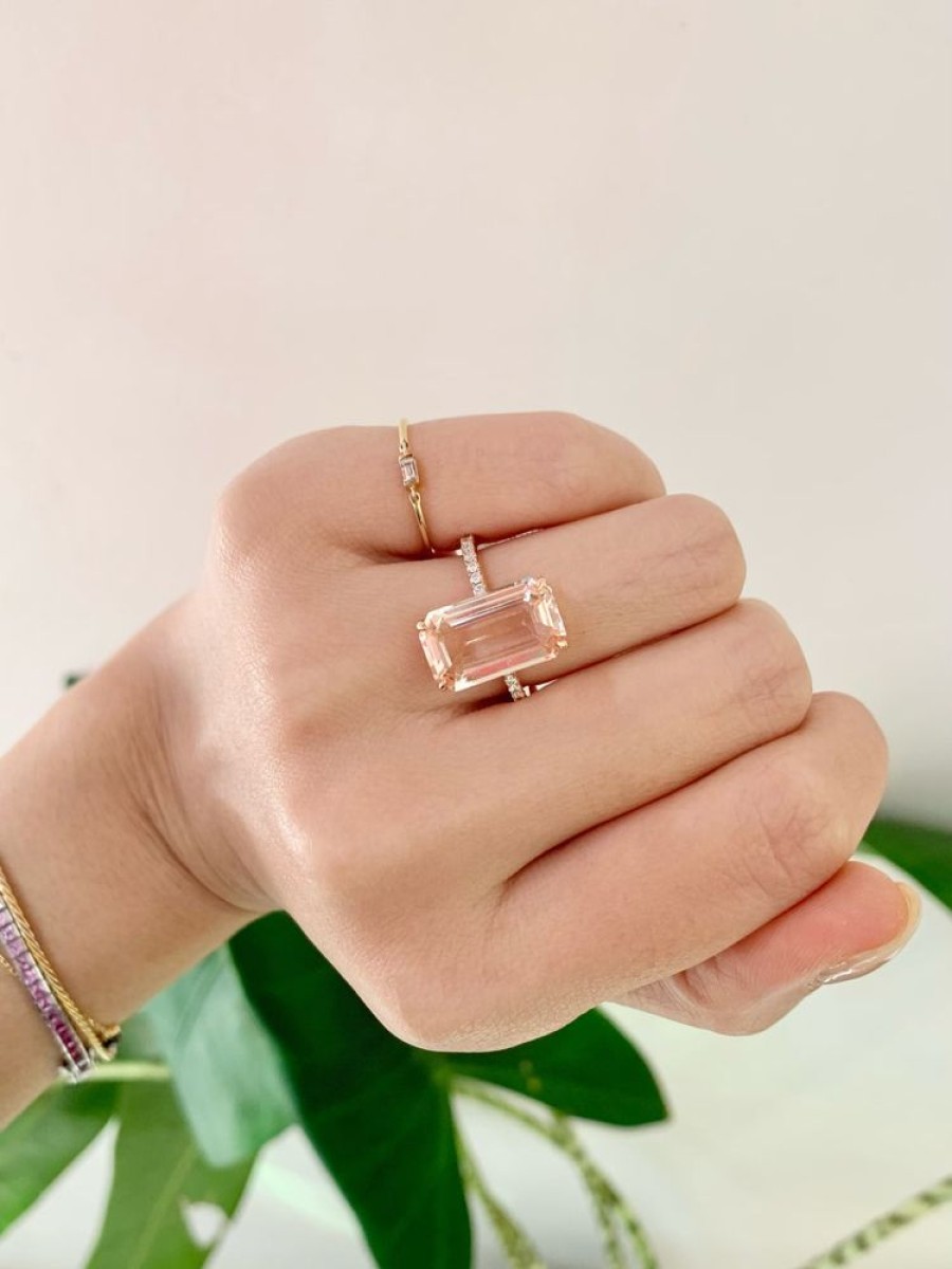 Jewelry YI Collection | Morganite And Diamond Deco Supreme Ring