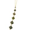 Jewelry YI Collection | Green Tourmaline & Black Diamond Cascade Necklace