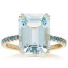 Jewelry YI Collection Something Bigger | Aquamarine & Blue Diamond Ring