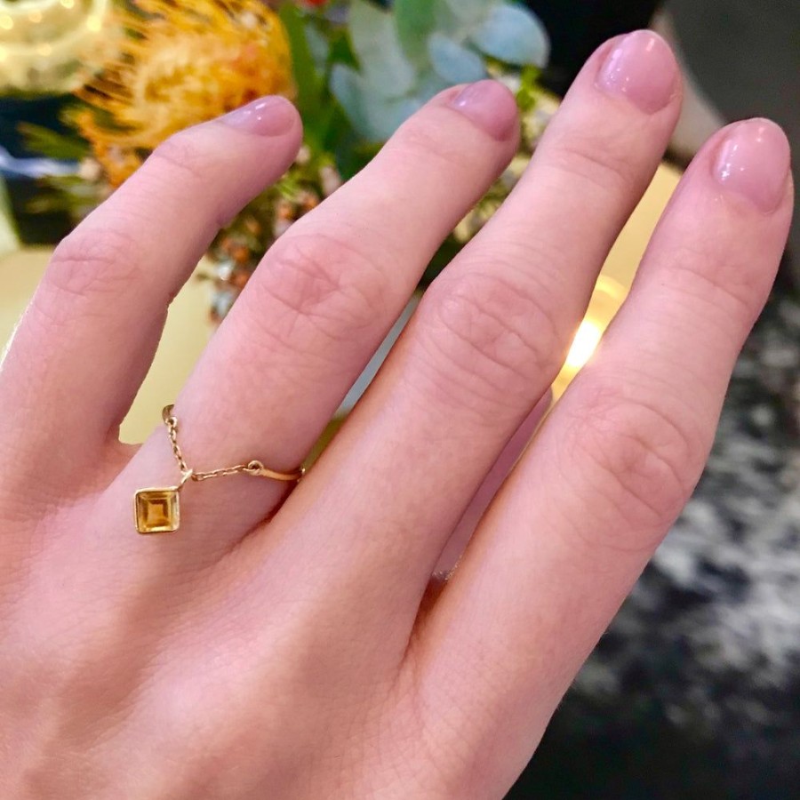 Jewelry YI Collection Single Gemstones | Yi Collection X Opening Ceremony November Citrine Ring: Silver With 14K Gold Plating