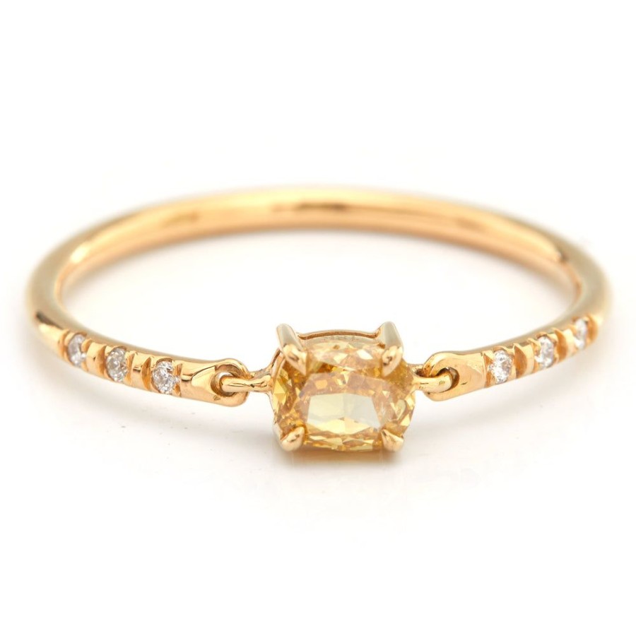 Jewelry YI Collection Diamonds | Intense Yellow Diamond Petite Circle Ring