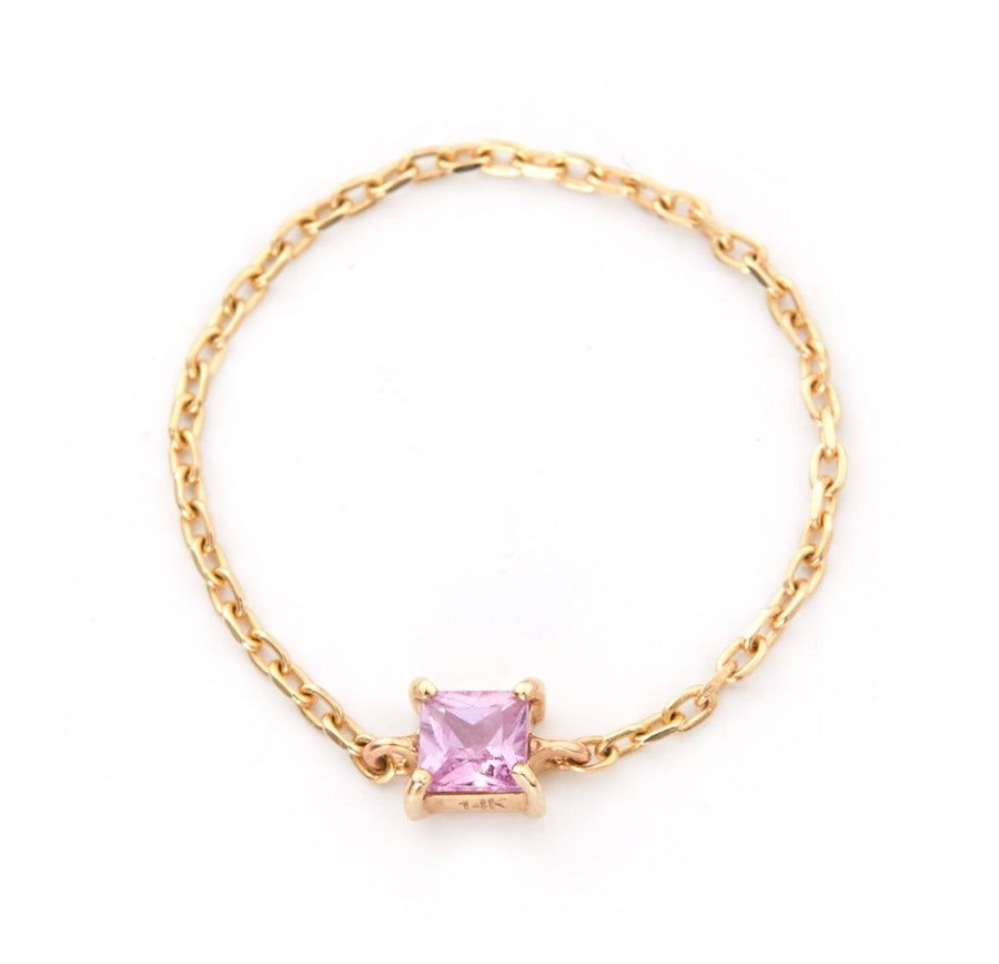 Jewelry YI Collection Single Gemstones | Pink Sapphire Chain Ring