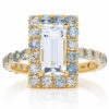 Jewelry YI Collection Something Bigger | Aquamarine Tonal Deco Ring