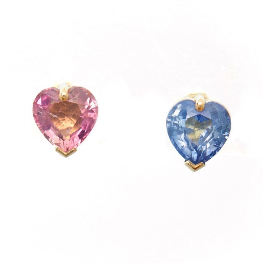 Jewelry YI Collection | Sapphire & Spinel Heart Earrings