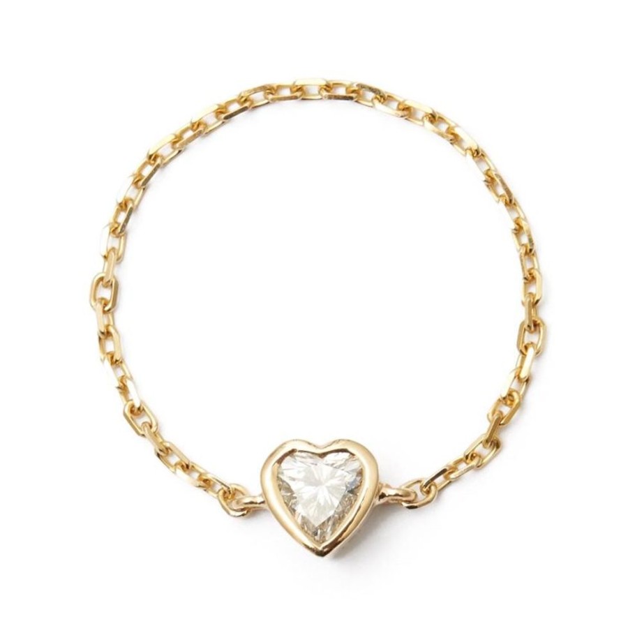 Jewelry YI Collection Single Gemstones | Diamond Heart Chain Ring