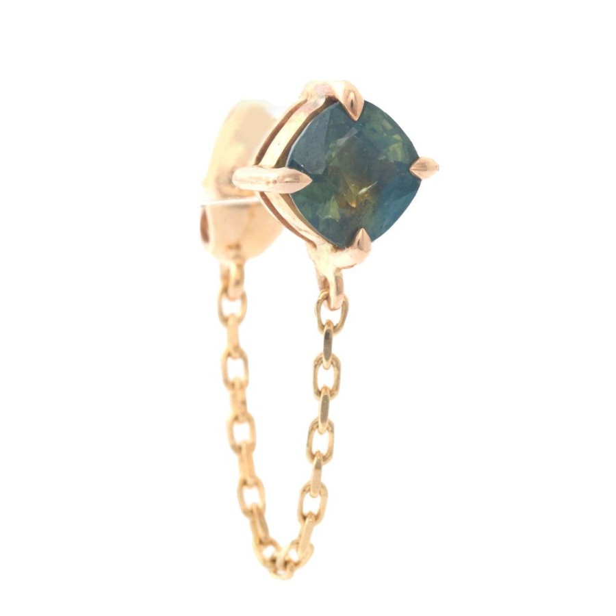 Jewelry YI Collection | Green Sapphire Chain Earring