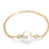 Jewelry YI Collection Triplets | Pearl & Diamond Chain Ring