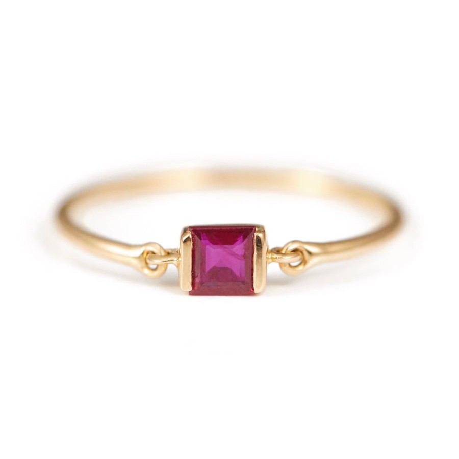 Jewelry YI Collection Single Gemstones | Ruby Petite Circle Ring