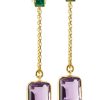 Jewelry YI Collection | Emerald & Amethyst Earrings