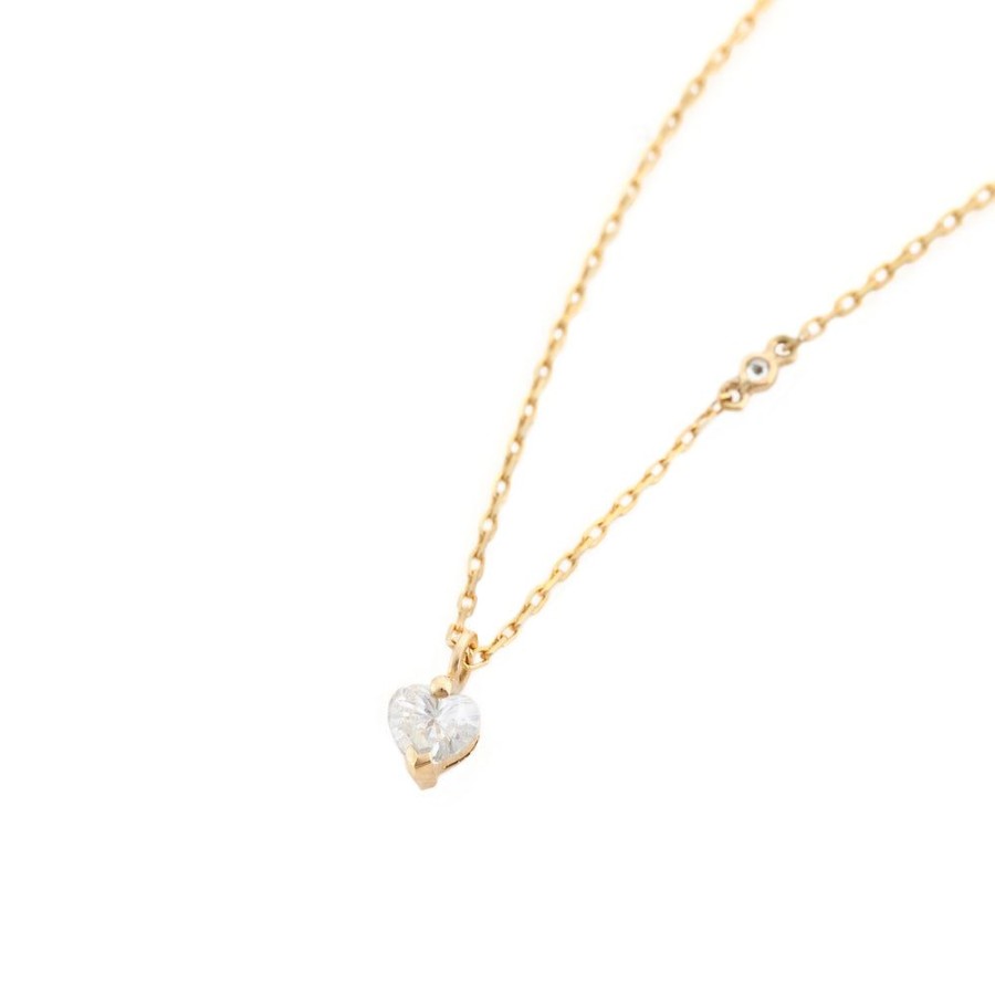 Jewelry YI Collection | Diamond Heart Dot Necklace