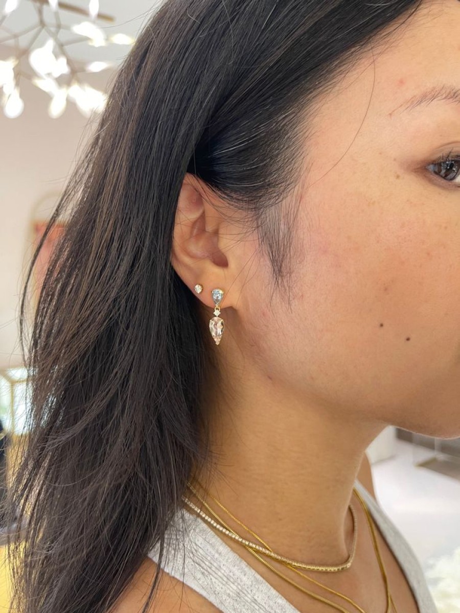 Jewelry YI Collection | Champagne Diamond Dot Stud