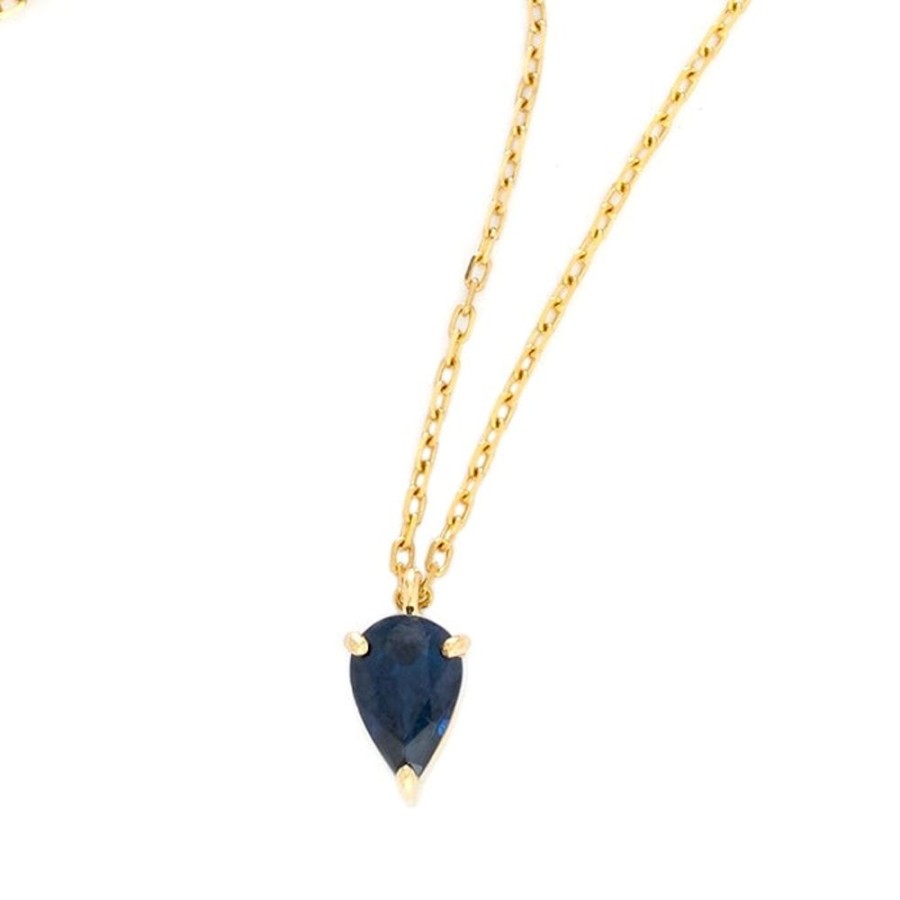 Jewelry YI Collection | Sapphire Petite Dewdrop Necklace