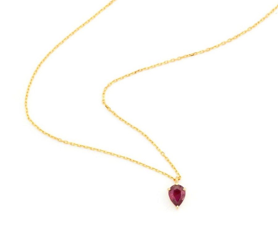 Jewelry YI Collection | Ruby Petite Dewdrop Necklace