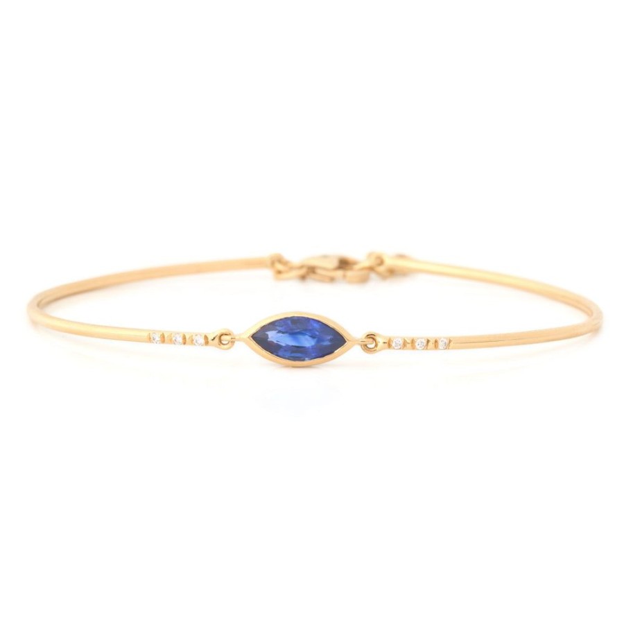 Jewelry YI Collection | Sapphire Marquise & Diamond Bangle