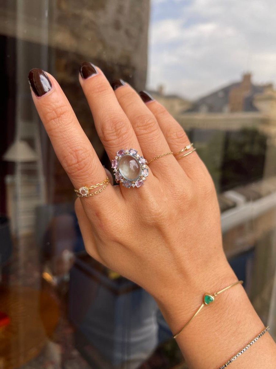 Jewelry YI Collection | Aquamarine Spinel & Diamond Anastasia Ring