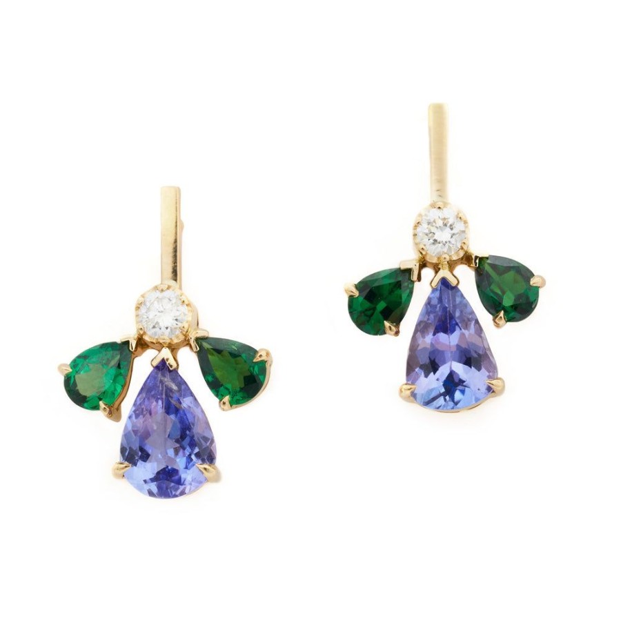 Jewelry YI Collection | Tsavorite & Tanzanite Fauna Earrings