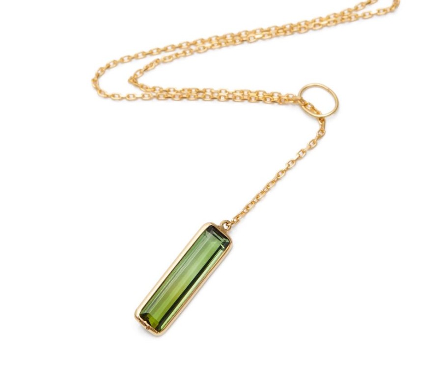 Jewelry YI Collection | Green Tourmaline Lariat Necklace