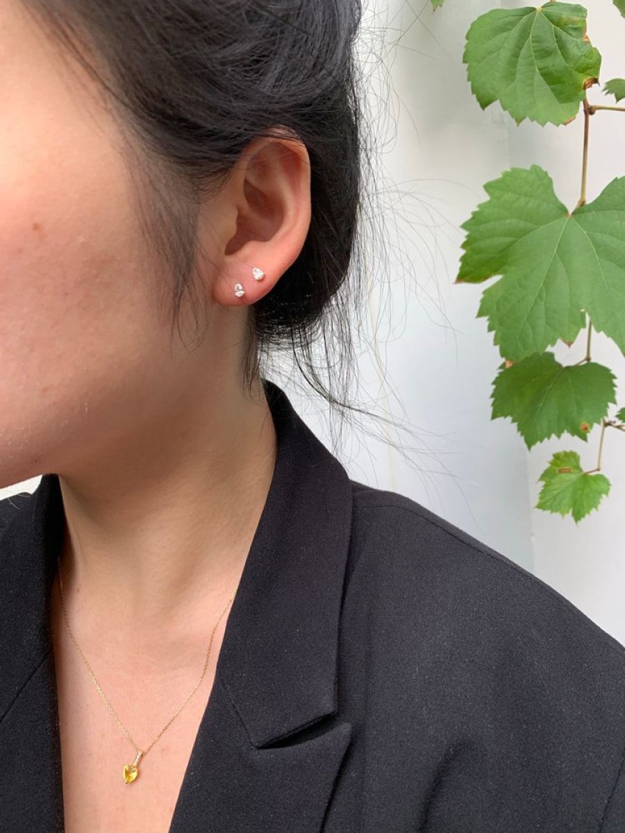 Jewelry YI Collection | Diamond Dewdrop Reversible Earring