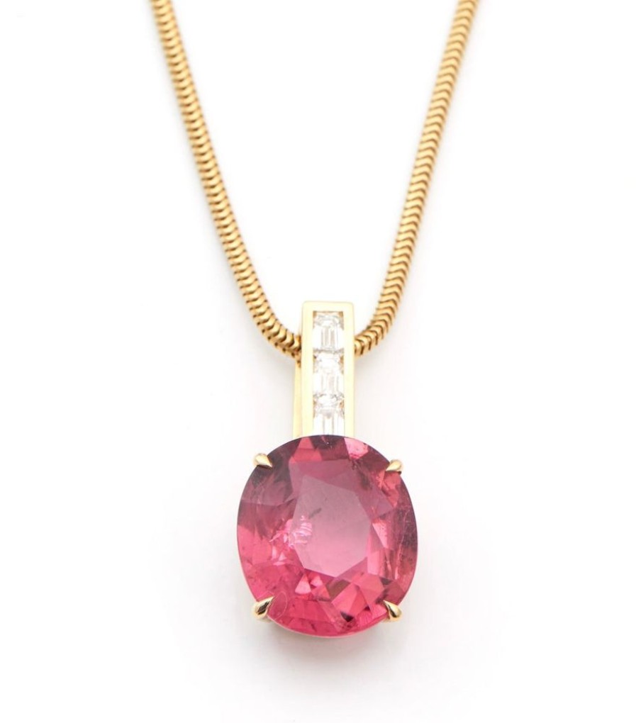 Jewelry YI Collection | Rubellite And Diamond Supreme Pendant Necklace