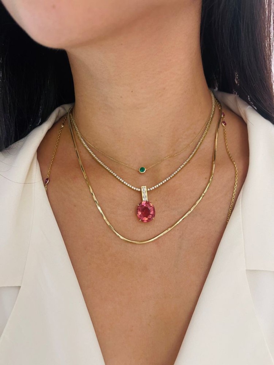 Jewelry YI Collection | Rubellite And Diamond Supreme Pendant Necklace