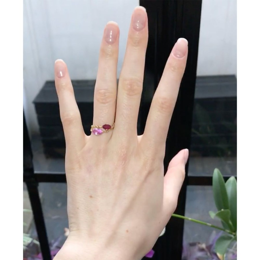 Jewelry YI Collection Single Gemstones | Pink Sapphire Marquise Supreme Chain Ring