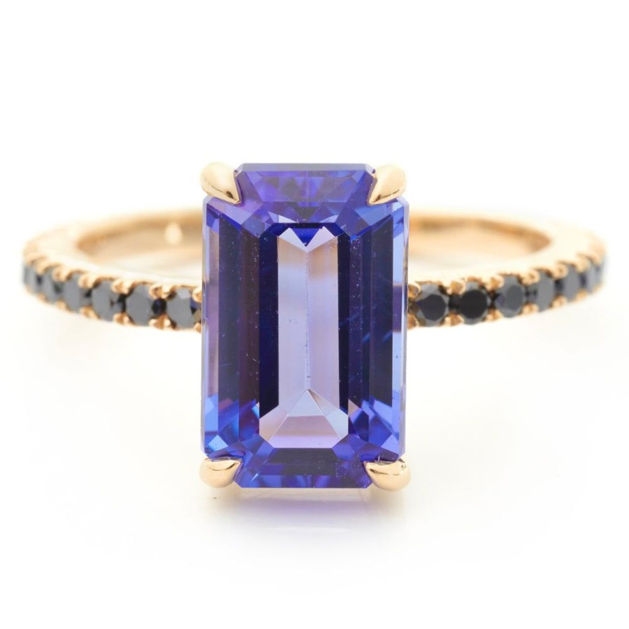 Jewelry YI Collection Something Bigger | Tanzanite & Black Diamond Ring