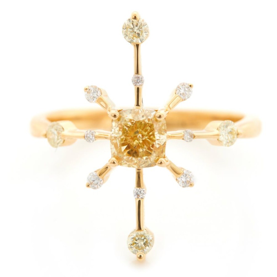 Jewelry YI Collection | Yellow Diamond Starburst Ring