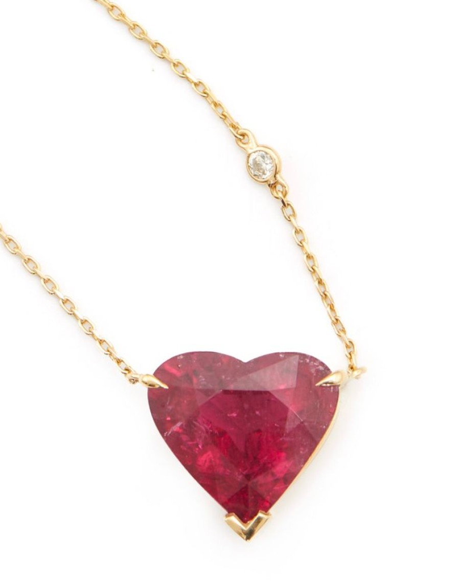 Jewelry YI Collection | Rubellite Coeur Supreme Necklace