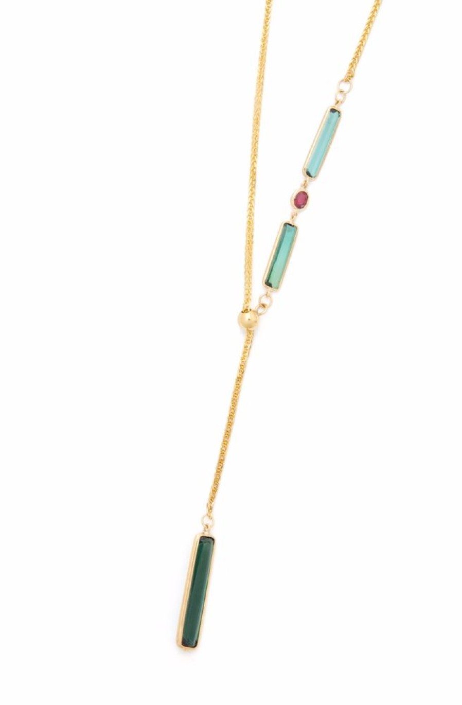 Jewelry YI Collection | Tourmaline & Ruby Lasso Necklace