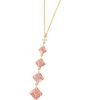 Jewelry YI Collection | Pink Tourmaline & Diamond Cascade Necklace