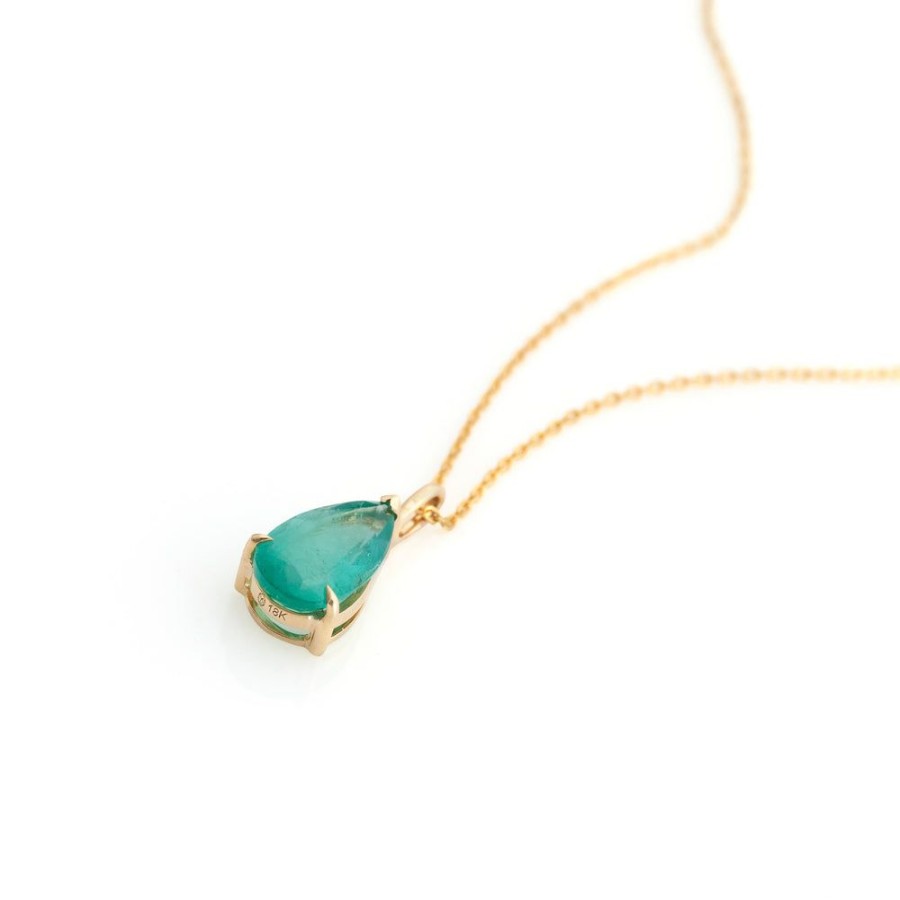 Jewelry YI Collection | Emerald Dewdrop Necklace